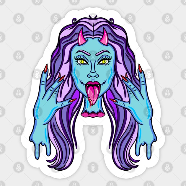 West Coast Devil Sticker by BreezyArtCollections 